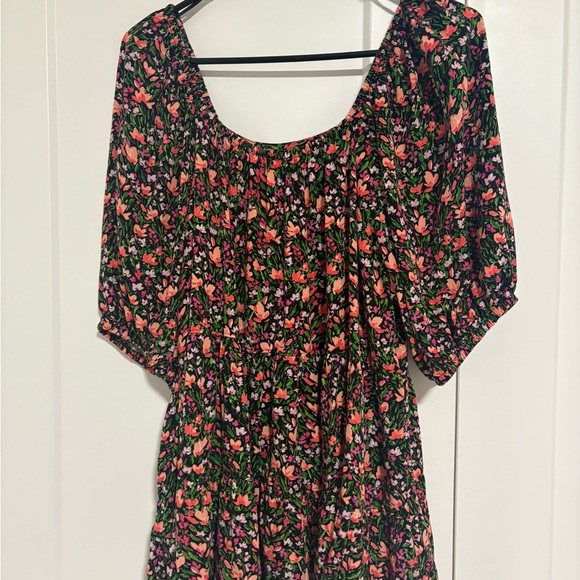 Como Blu Floral Off‎ the Shoulder Summer Top Half Sleeve Shirt Plus Size 2X - Picture 4 of 7